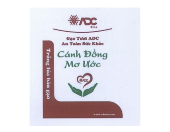 Cục Sở hữu trí tuệ cấp văn bằng bảo hộ nhãn hiệu “ADC Rice Gạo Tươi ADC An Toàn Sức Khỏe Cánh Đồng Mơ Ước Trồng lúa bán gạo www.adcrice.com, hình”