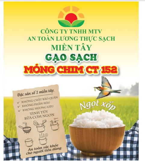 Nhãn hiệu “Gạo sạch móng chim CT 152, hình”