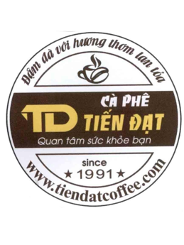 Cục Sở hữu trí tuệ cấp văn bằng bảo hộ nhãn hiệu “TD Cà phê Tiến Đạt Quan tâm sức khỏe bạn since 1991 Đậm đà với hương thơm lan tỏa www.tiendatcoffee.com, hình”